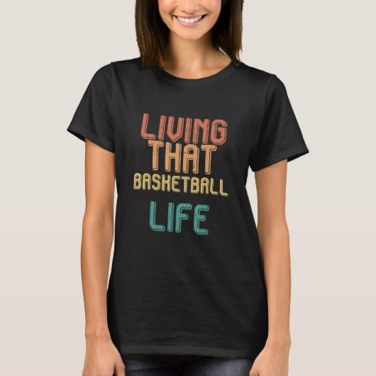 T-shirt Vintage living that BASKETBALL life (Devant)
