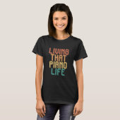T-shirt Vintage living that PIANO life (Devant entier)