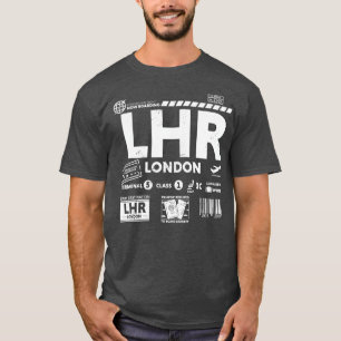 T-shirt Vintage London LHR Airport Code Voyage Day Retro T