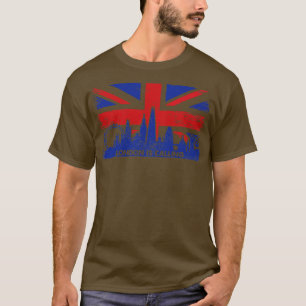 T-shirt Vintage Londres appelle Uk Flag Skyline