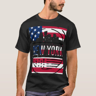 T-shirt Vintage look New York avec Stars & Stripes Unisex