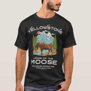 T-shirt Vintage Look Parc National Yellowstone Accueil Du
