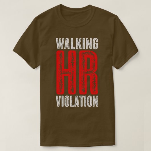 T-shirt Vintage Look Walking HR Violation (Design devant)