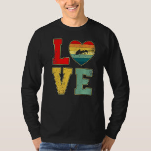 T-shirt Vintage Love Ant Retro les années 70 80s Heart Far