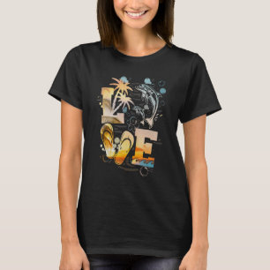 T-shirt Vintage Love Beach Vibes Vacances été
