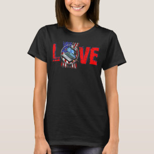 T-shirt Vintage Love Fier American Flag It Manager 4th Of