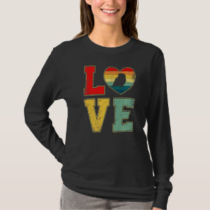 T-shirt Vintage Love Owl Retro les années 70 80s Heart Far