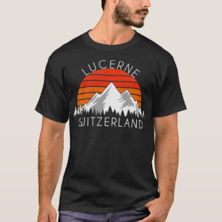 T-shirt Vintage Lucerne Suisse en détresse