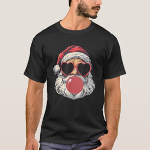 T-shirt Vintage Lunettes de soleil amusant Père Noël souff