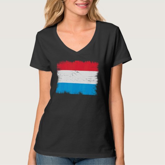 T-shirt Vintage Luxembourg Flag Luxembourg Independence Da (Devant)
