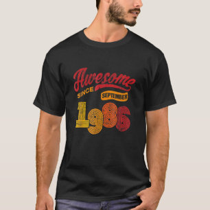 T-shirt Vintage Magnifique Depuis Septembre 1986 35E Anniv