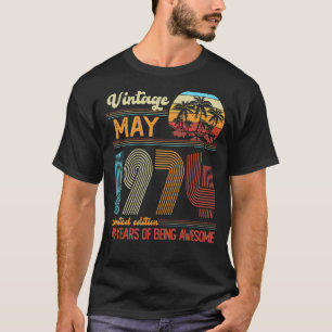 T-shirt Vintage mai 1974 Anniversaire 1