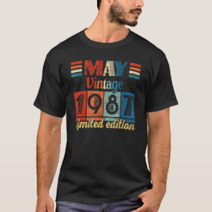 T-shirt Vintage mai 1987 35e anniversaire 35 ans