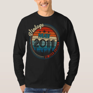 T-shirt Vintage mai 2011 Anniversaire de 11 ans