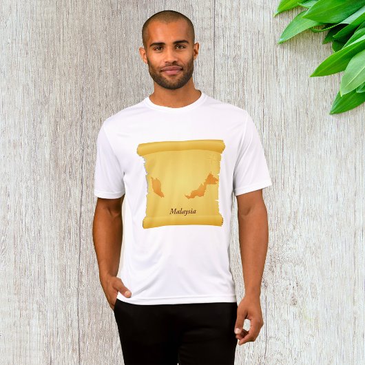 T-shirt Vintage Malaisie Carte Défiler Vieux Monde Voyage
