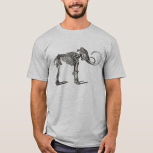 T-shirt Vintage mammouth laineux squelette antique imprim