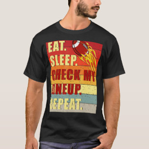 T-shirt Vintage Manger Veille Vérifier ma gamme Répéter Im