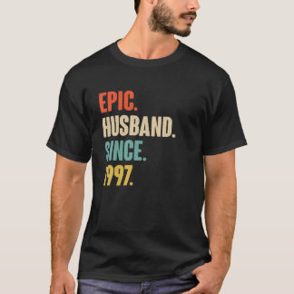 T-shirt Vintage Mari Épic Depuis 1997 25E Mariage Anive