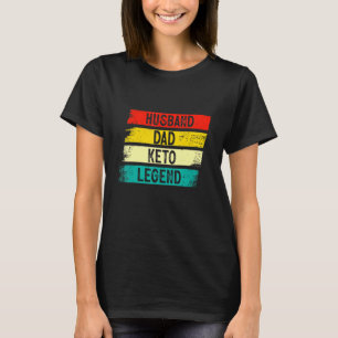 T-shirt Vintage Mari Papa Keto Légende Pour Fête des pères