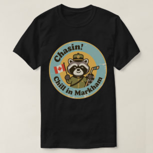 T-shirt Vintage Markham Ontario Relaxant Raccoon