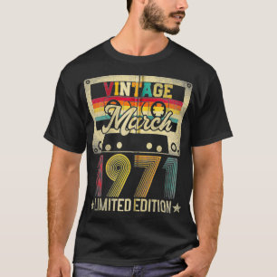 T-shirt Vintage Mars 1971 51e Anniversaire Cadeau Pour Hom