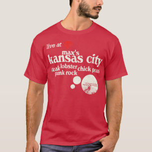 T-shirt Vintage Maxs Kansas City Defunct Menu New York Cit