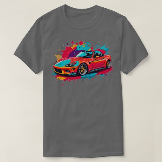 T-shirt Vintage Mazda Miata convertible (Design devant)