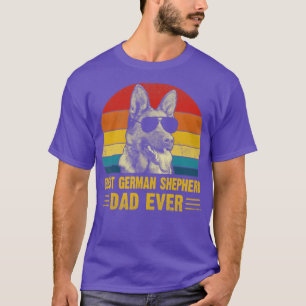 T-shirt Vintage meilleur berger allemand père jamais Chemi