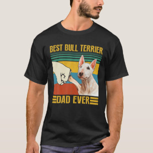 T-shirt Vintage Meilleur Bull Terrier Papa Jamais Parfait