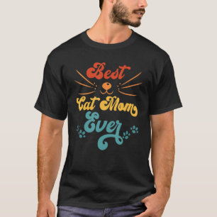 T-shirt Vintage Meilleur Chat Maman Jamais Pour Femmes Cha