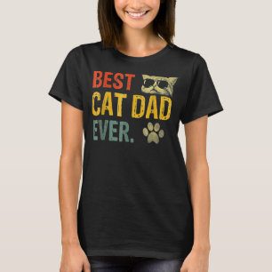 T-shirt Vintage meilleur chat papa jamais bump chat