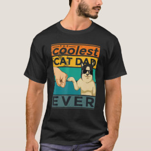 T-shirt Vintage Meilleur Chat Papa Jamais Bump Convient Po