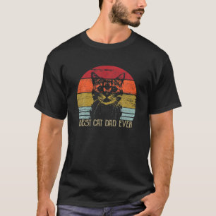 T-shirt Vintage Meilleur Chat Papa Jamais Cad Daddy Fête