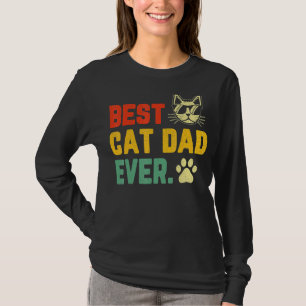 T-shirt Vintage Meilleur Chat Papa Jamais Chat Papa Fête d
