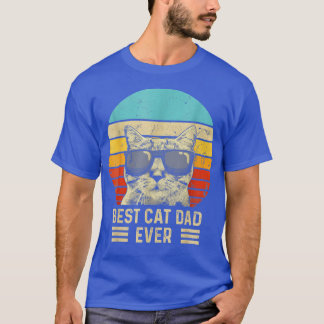 T-shirt Vintage Meilleur Chat Papa Jamais Chemise Drôle Ch