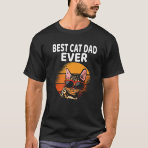 T-shirt Vintage Meilleur Chat Papa Jamais Rétro Fête des