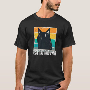 T-shirt Vintage Meilleur Chat Papa Jamais Rétro Fête des p