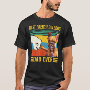 T-shirt Vintage Meilleur Chien De Fer Français Papa Jamais