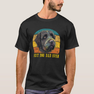 T-shirt Vintage Meilleur Chien Papa Jamais Coucher du sole