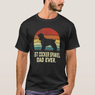 T-shirt Vintage Meilleur Cocker Espagnol Papa Jamais Chien