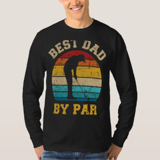 T-shirt Vintage Meilleur Papa Par Disc Golf Hommes Fête de