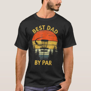 T-shirt Vintage Meilleur Papa Par Disc Golf Hommes Pères D