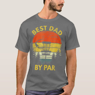 T-shirt Vintage Meilleur Papa Par Disque Golf Cadeau Homme