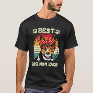 T-shirt Vintage Meilleur Rat Terrier Maman Ever Chien Mama