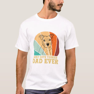 T-shirt Vintage Meilleur Skye Terrier Papa Jamais Amoureux