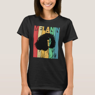 T-shirt Vintage Melanin Afro Black Women Histoire des Noir