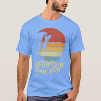 T-shirt Vintage Meowtain Eplorer Rock Climber Retro friend