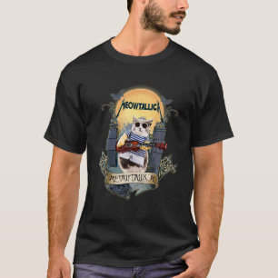 T-shirt Vintage Meowtallica Essential Kitten Drôle Chats