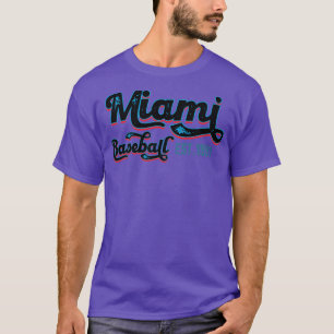 T-shirt Vintage Miami Baseball Est 1991 Baseball Lover