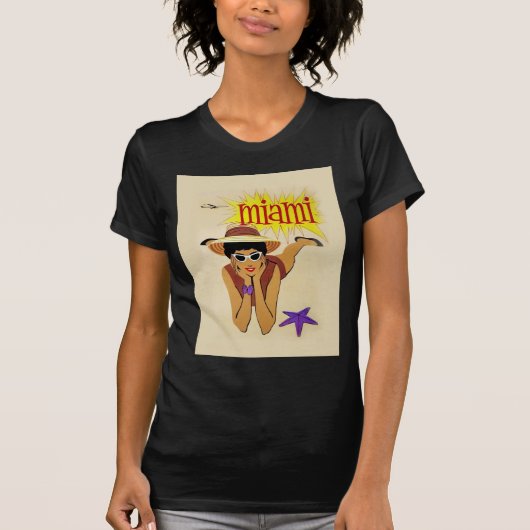 T-shirt Vintage Miami Beach (Devant)